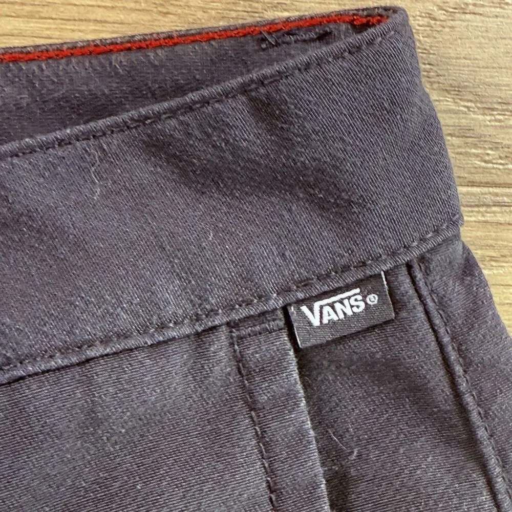 Vans Pants Men 28x30 Authentic Chino Relaxed Taper Fit Black Skater Grunge